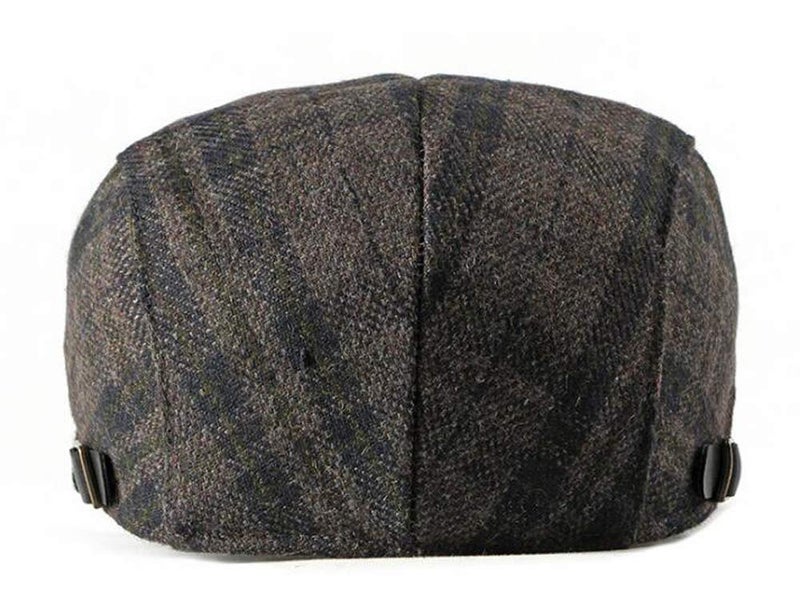 Qunson 2 Pack Mens Tweed Wool Blend Flat Cap Ivy Gatsby Newsboy Hat - Image 4